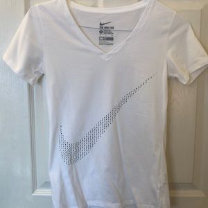 Nike white V-neck